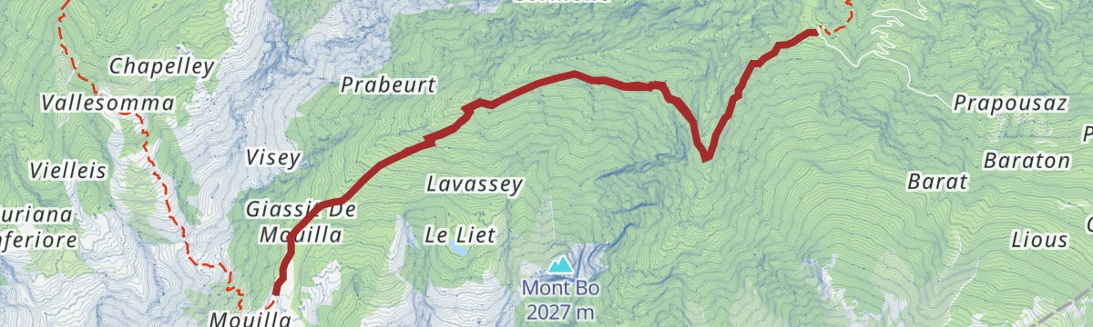 Route map: La Moillaz